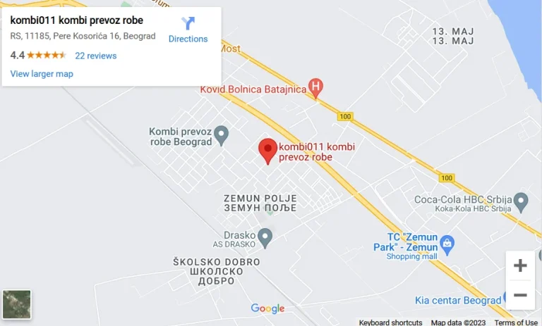 kombi prevoz robe kombi011 mapa kombi prevoz robe kombi011 mapa